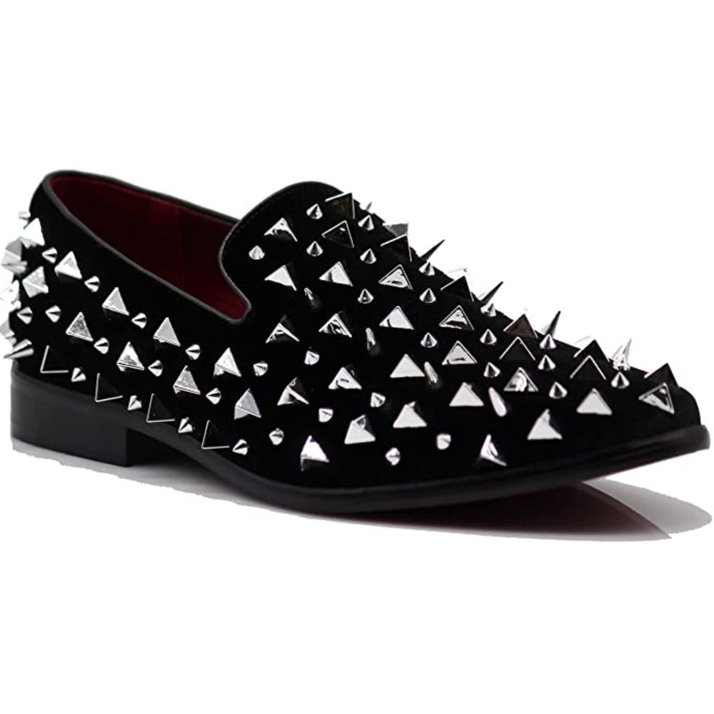 Men's Vintage Spike Dress Loafers Slip On Fashion Shoes Classic Tuxedo Dress 9sb